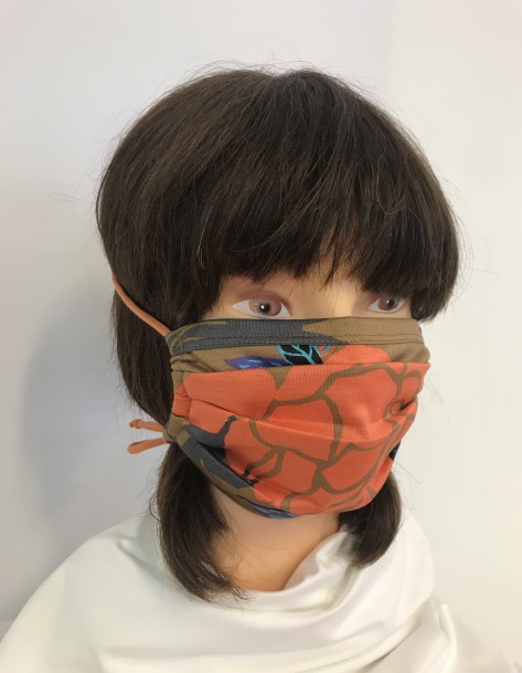 F-Maske Blume orange -Jersey